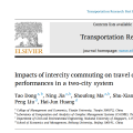 Impacts of intercity commuting on travel characteristics and urban performances in a two-city system